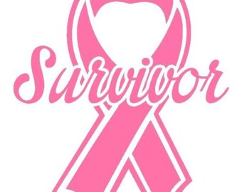 Breast Cancer Survivor vinyl car decal yeti decal tumbler decal laptop decal window decal - free shipping