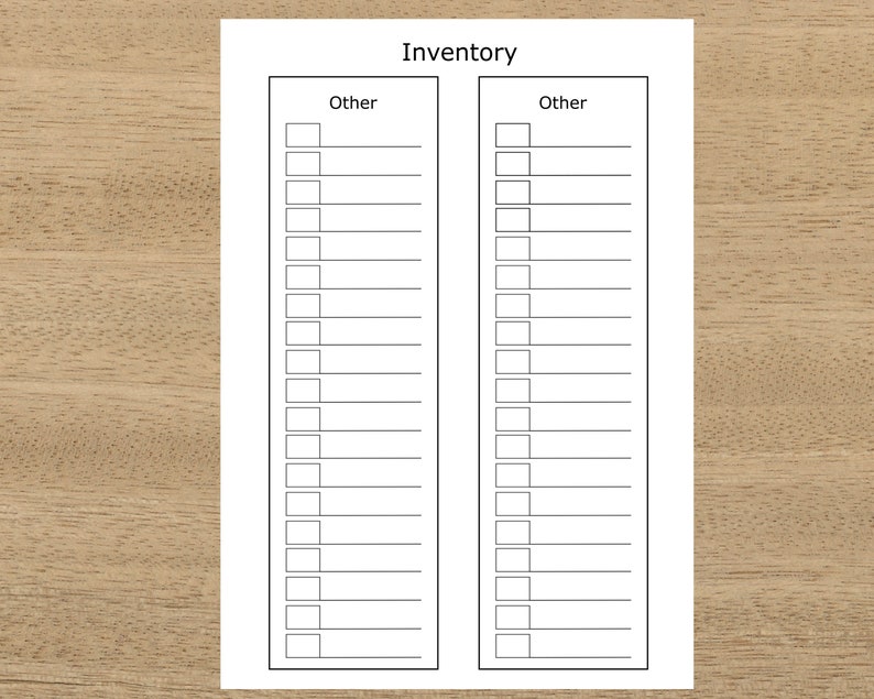Shopping List Printable Store Cupboard Inventories Freezer Etsy