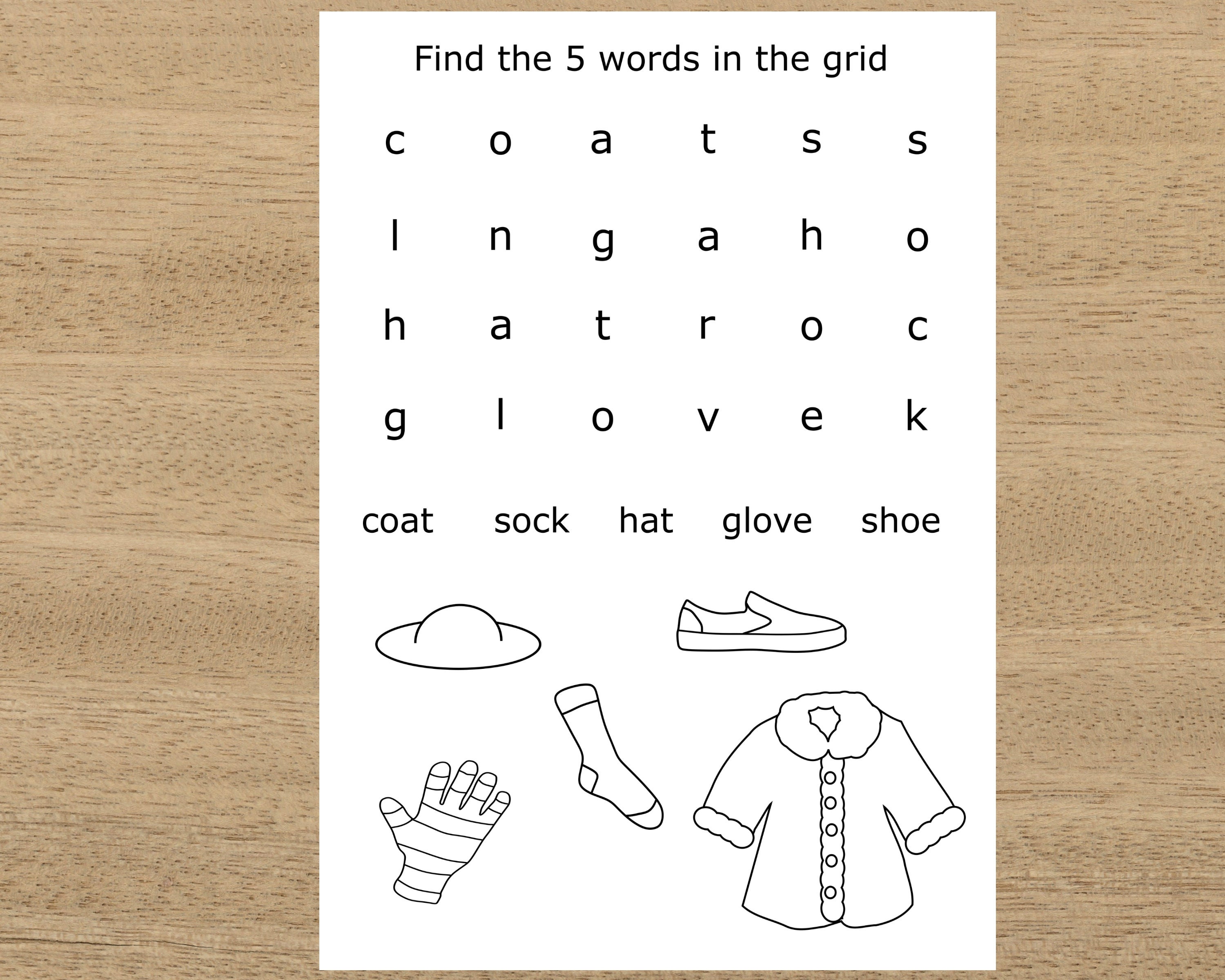 Word Search Puzzles Children's Activities Kid's Word | Etsy