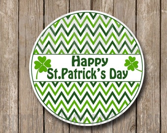 Instant Download - St Patrick's Day Tag - Happy St Patrick's Day Sticker  - Print at Home