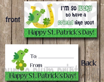 Instant Download - St Patrick's Day Bag Topper - Candy Bag Topper - Print at Home