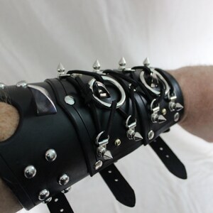 Leather Spiked Fantasy Bracers - Etsy