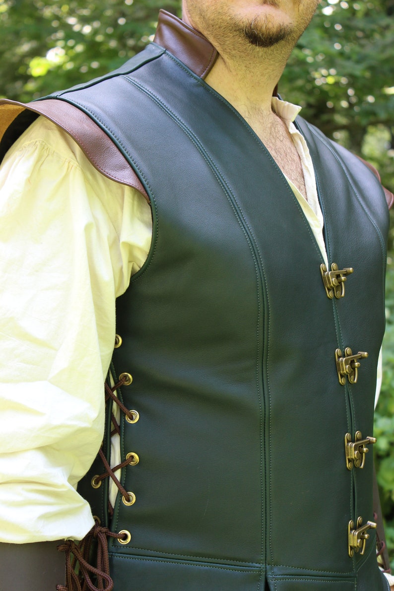 Lined Leather Jerkin Etsy Canada