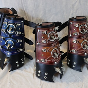 Leather Spiked Fantasy Bracers