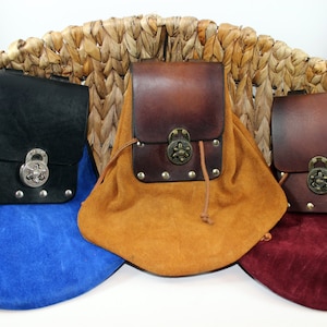 Suede Leather Belt Pouch