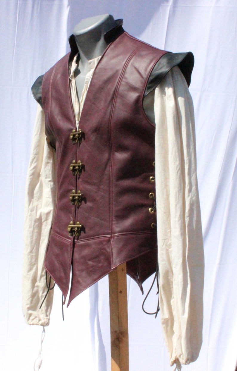 Lined Leather Jerkin Etsy Canada