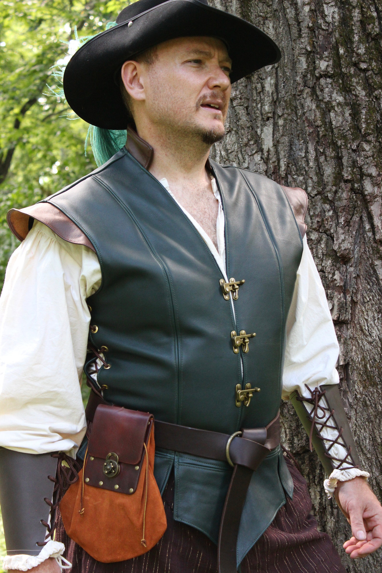 Lined Leather Jerkin Etsy Canada