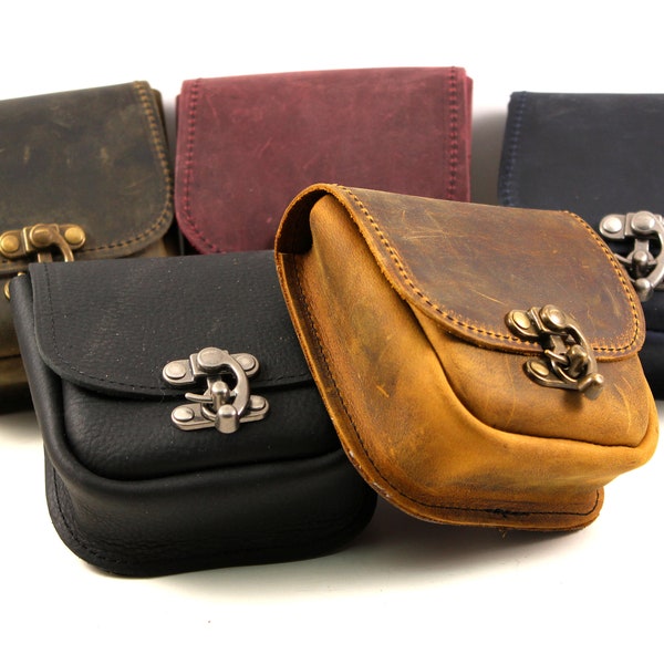 Pochette de ceinture en cuir d'aventurier