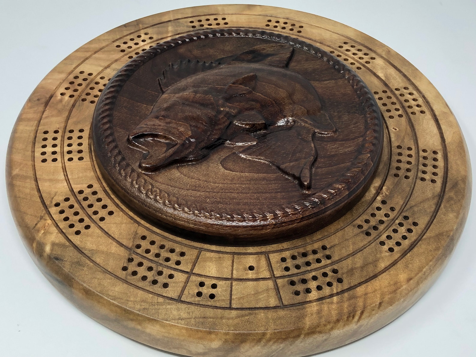 Cribbage Board Plans Round Leaping Bass Easy to Make CNC Etsy Australia