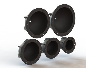 Tweeter and Midrange Speaker Isolation Mount, 5 sizes included  3", 4", 5" 6", and 7" (3D printer files only) .stl format