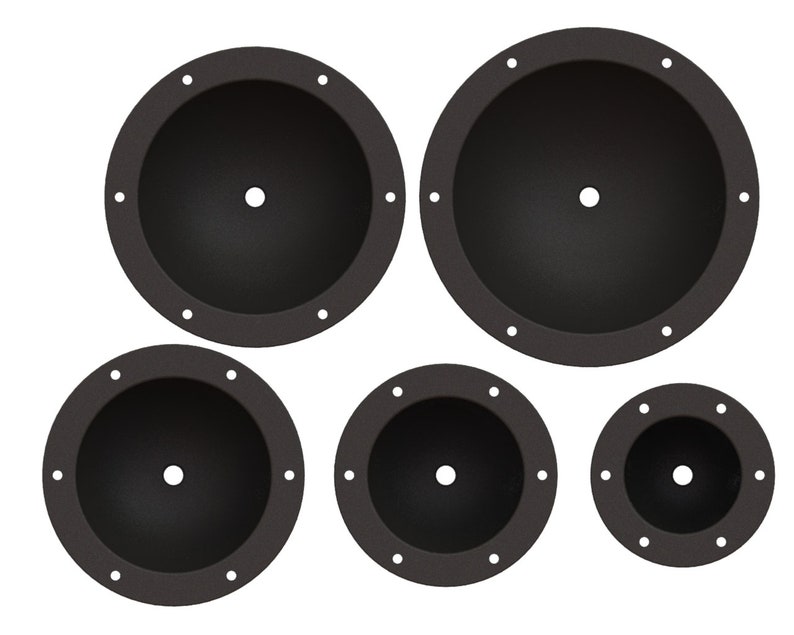 Tweeter and Midrange Speaker Isolation Mount, 5 Sizes Included 3, 4, 5