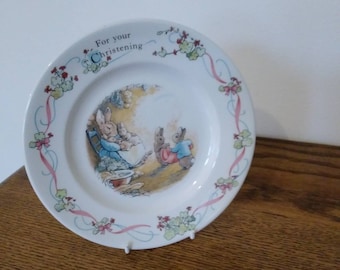 Wedgwood Peter Rabbit Christening plate c1990