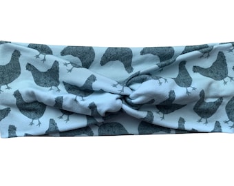 Chicken - hen - Summer - Faux Knot Adult Headband