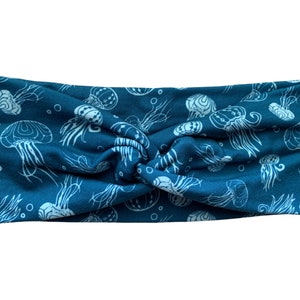 Jelly Fish - Ocean - Butter Fabric - Faux Knot Adult Headband