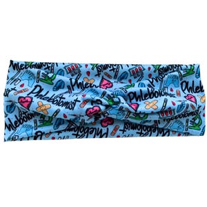 Phlebotomist - Phlebot - Phlebotomy- Soft Butter Fabric - Faux Knot Adult Twist Headband