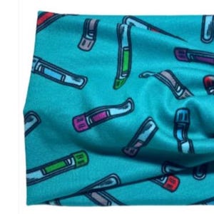 Phlebotomist -Tubes - Phlebot - Phlebotomy- Soft Butter Fabric - Faux Knot Adult Twist Headband image 2