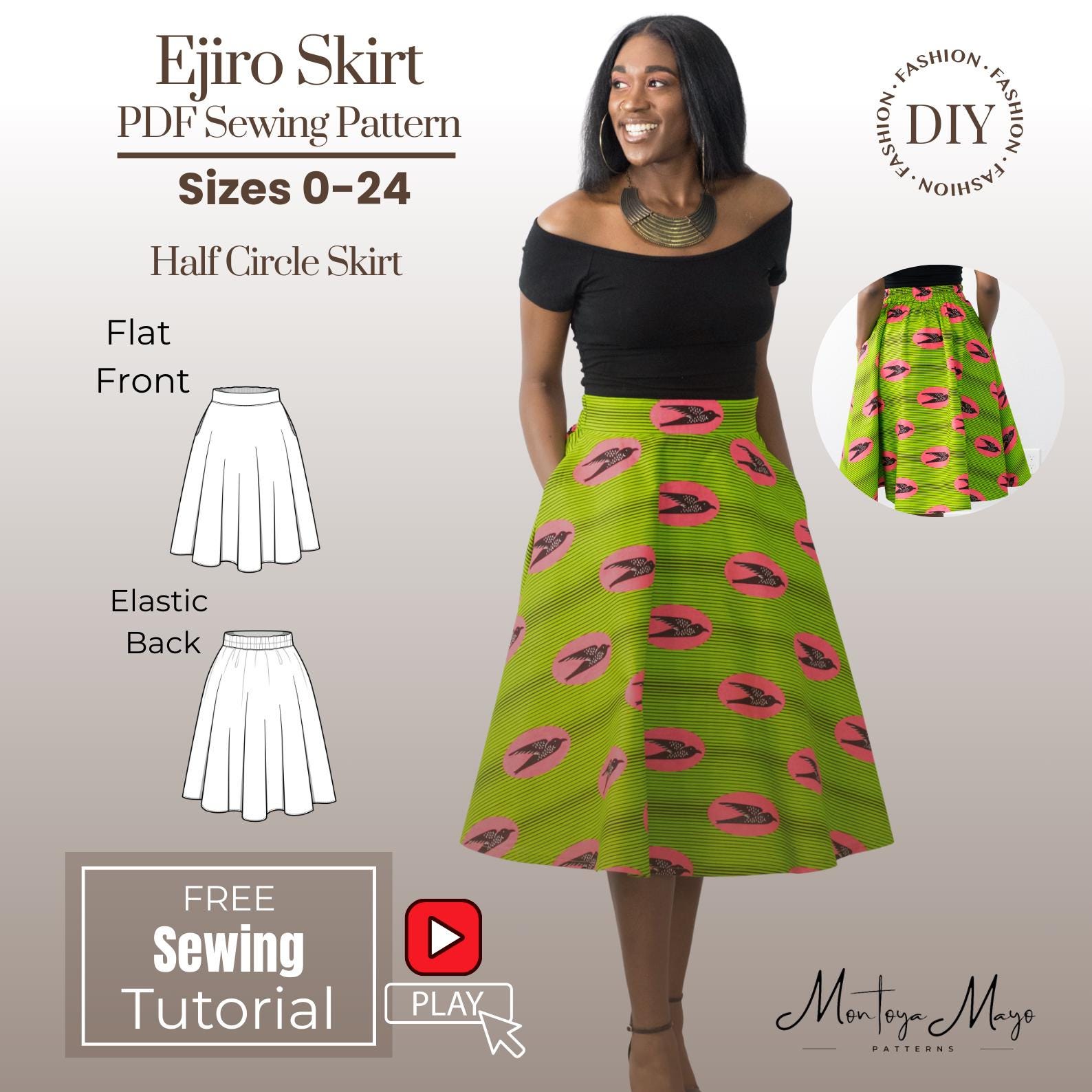 Half Circle Skirt Elastic Waist Skirt Tutorial Circle Skirt A Line