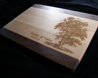 Laser Engraved Cutting Board 15"x11" Anniversary Gift, Wedding Gift, Housewarming Gift