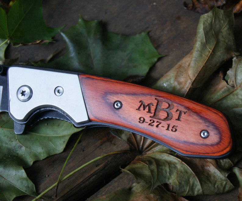 Engraved Personalized Knives for Groomsmen Fathers Day Etsy