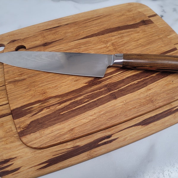 Cutting board and knife set  bamboo cutting board