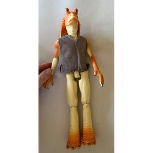 Vintage Star Wars Jar Jar Binks Action Figure 12&quot; Tall Hasbro 1993