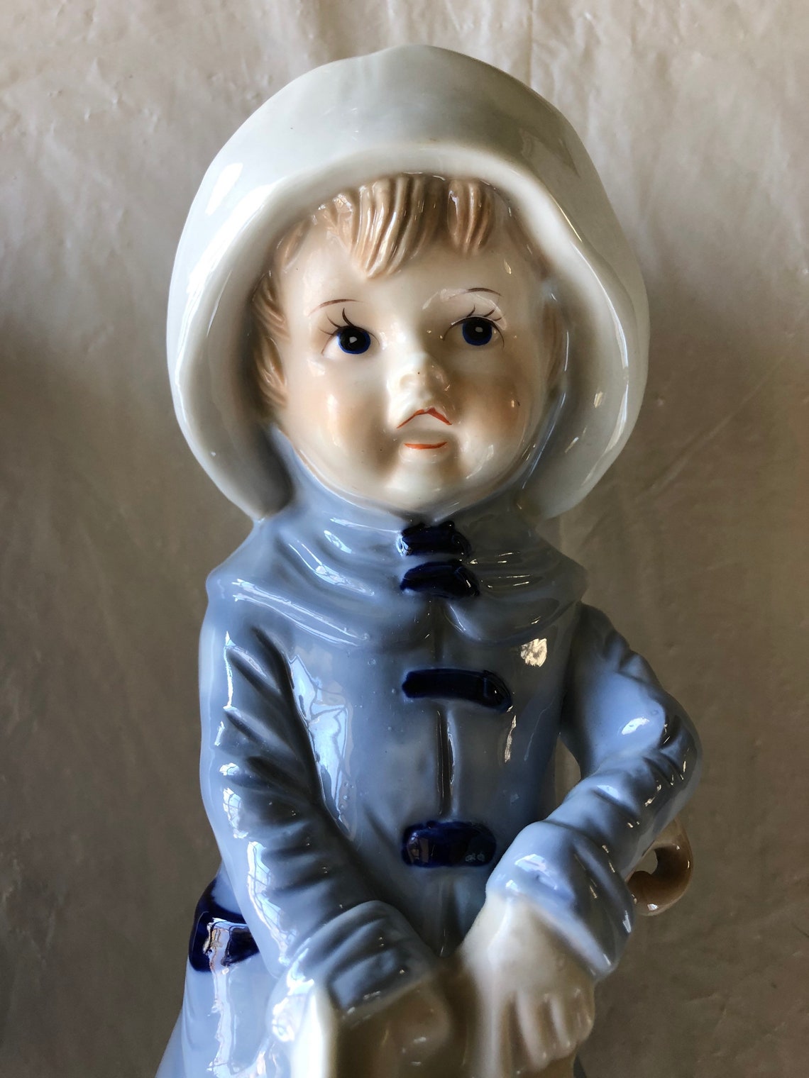 Vintage KPM Porcelain Figurines Girl/Boy with Raincoat and Etsy