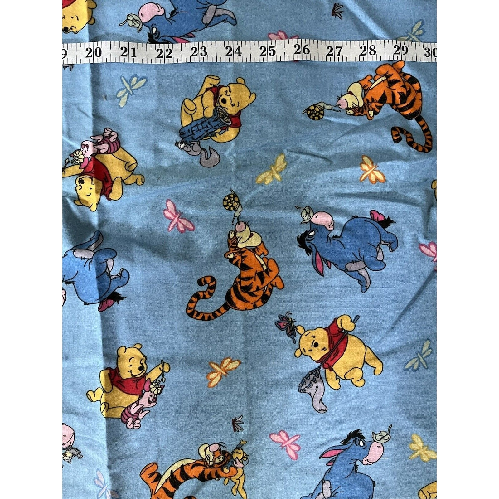 Disney Winnie the Pooh Sewing Fabric Blue 8833 44x39 Etsy