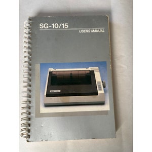 Vintage Star Micronics SG-10/15 Dot Matrix Printer Users Manual Book 1984