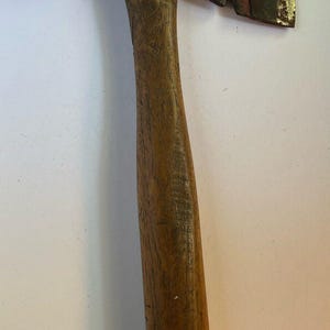 Vintage Wood Handle Hatchet/Axe Hammer Carpenter Tool 13"