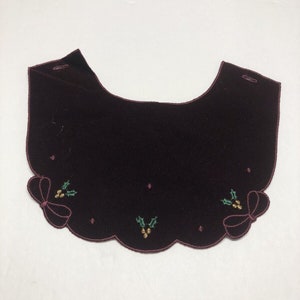 Vintage Osh Kosh Collection Girl Holiday Dress Burgundy Removable Collar Size 5 image 4