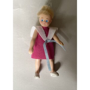 Vintage Horsham Dollhouse Girl Sister Figure Doll Vinyl 3.5&quot; Tall
