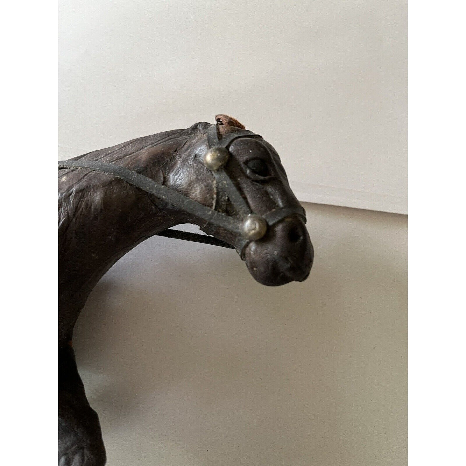ヴィンテージ レザーラップ 馬 乗馬フィギュア 2体セット 5.5インチ