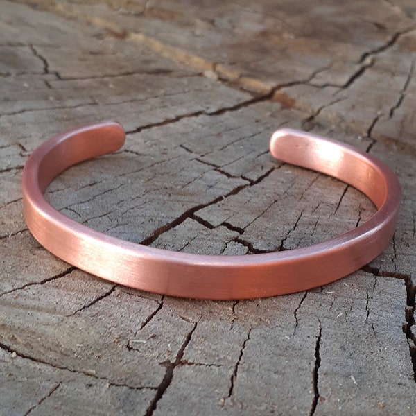 Solid Copper Bracelet - Personalisable - antimicrobial Antibacterial Arthritis Bracelet - Copper Bangle - Copper Cuff