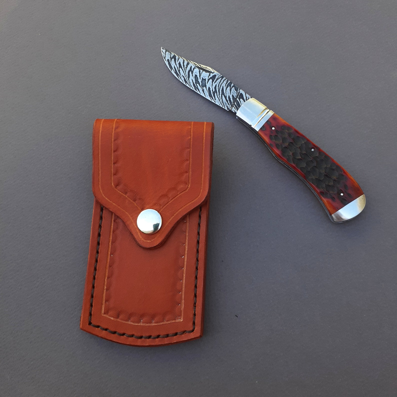 Leather Knife Sheath Pocket Knife Sheath Folding Knife Etsy