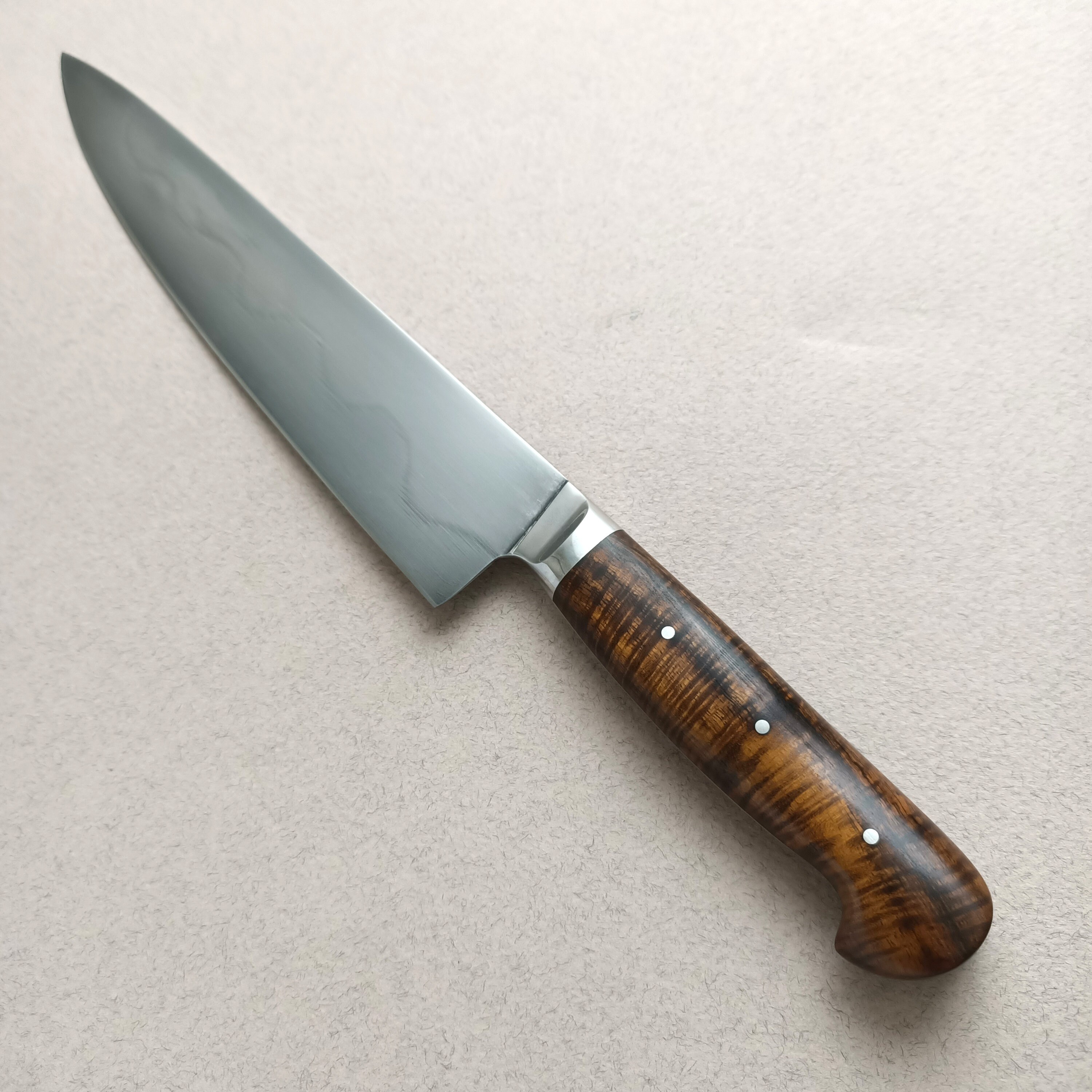 Carbon steel Carving Chef Knife with Hamon 1084 steel carving Etsy