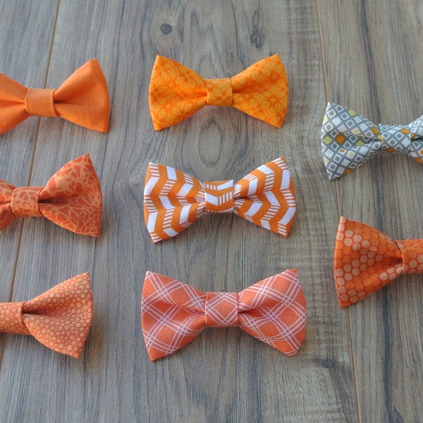 69+ Styles! Orange Baby Boy Bow Ties - Our Clip-On Bow Ties Are Cute for All Occasions, Weddings, Coming Home Outfits and Birthdays. Pastel