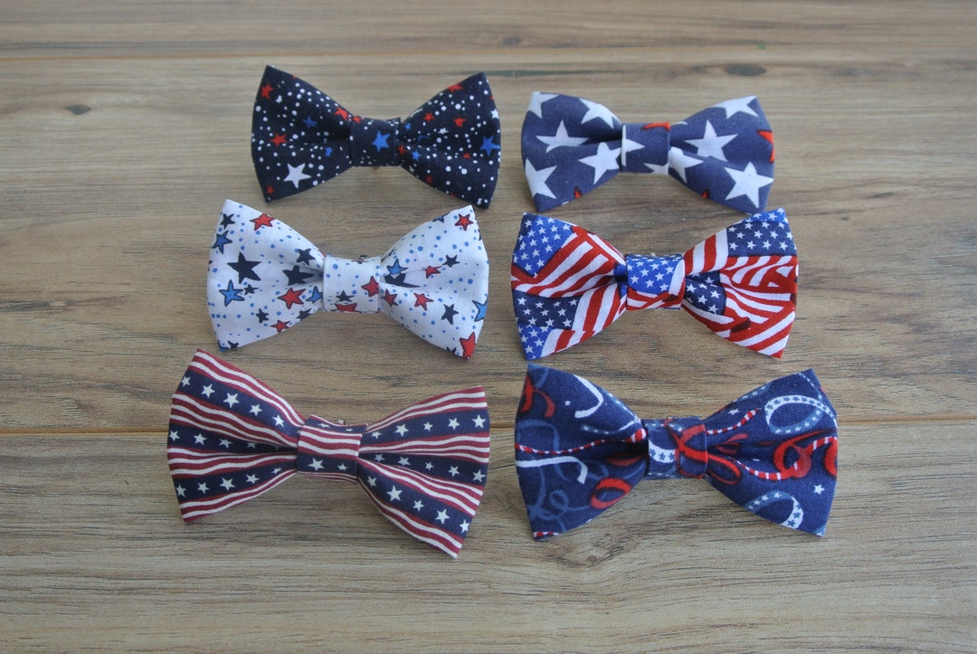Patriotic Bow Tie, 4th of July Bow Tie, Red White and Blue Bow Ties ...