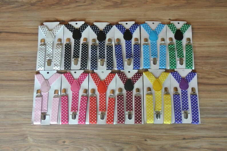 Polka Dot Stylish Toddler Suspenders Wedding Suspenders Kids Etsy