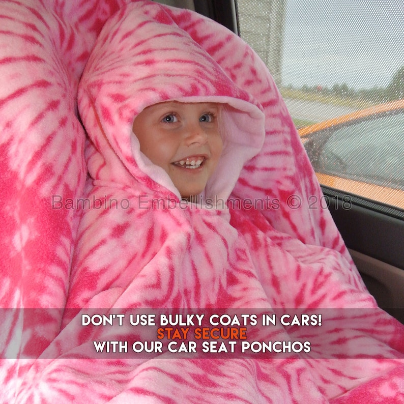 It/'s Reversible Sports Hooded and Car Seat Safe to keep Kids Warm Football Car Seat Poncho fits 6 months to 5 years
