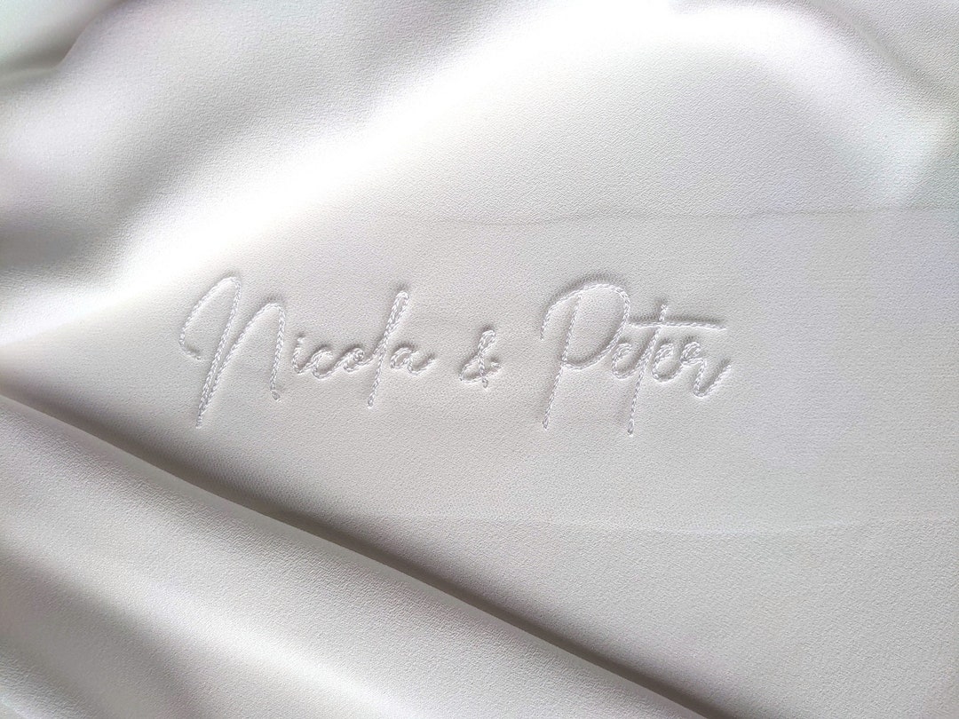 Custom Hand Embroidered Names...initials...dates - Etsy