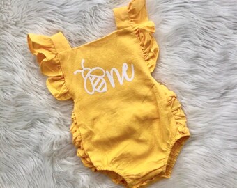 bumble bee first birthday outfit