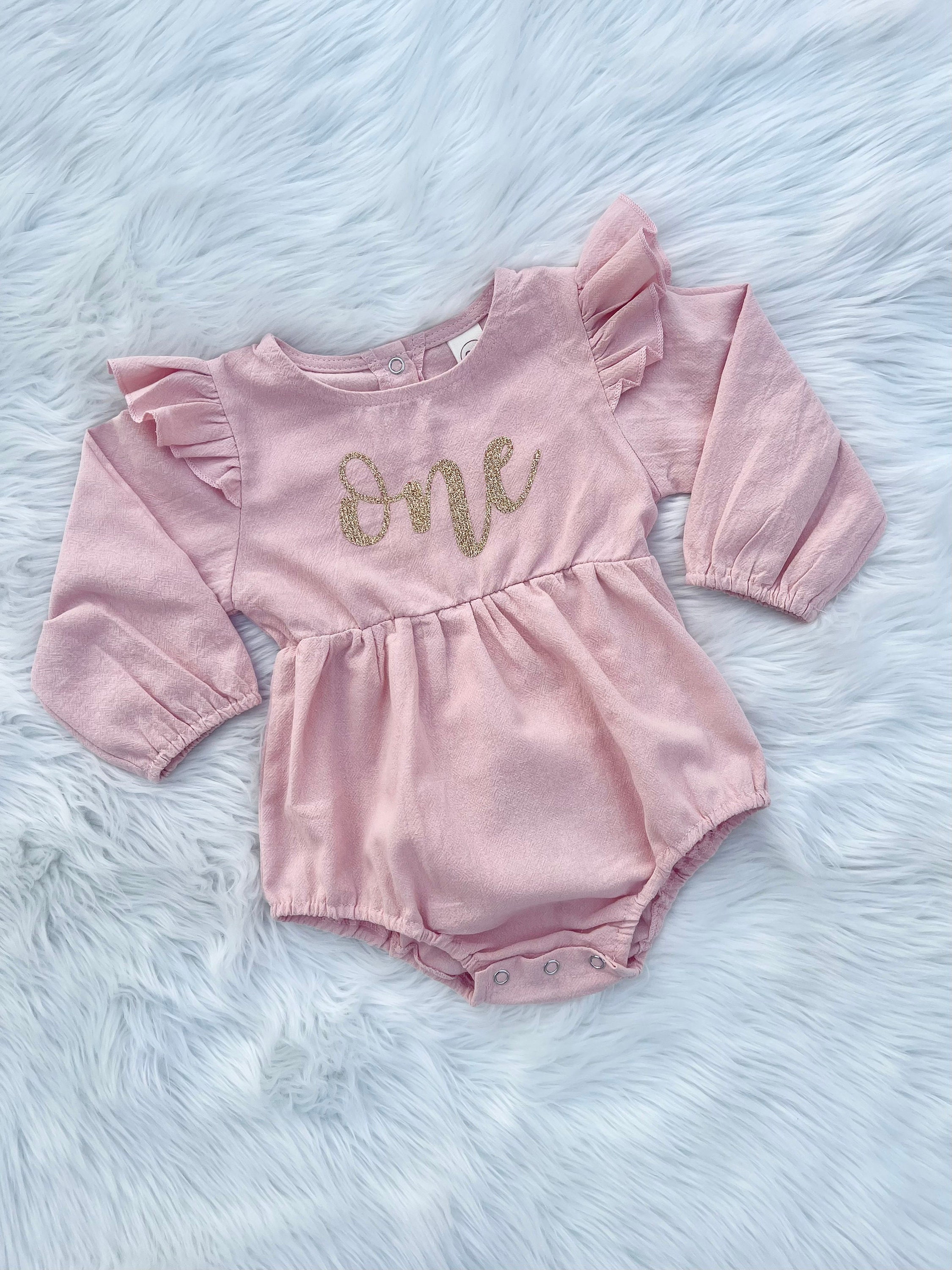 Baby girl first shop birthday winter outfit