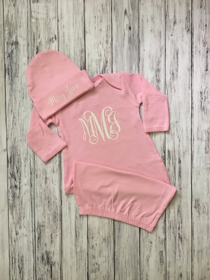 monogram newborn outfit