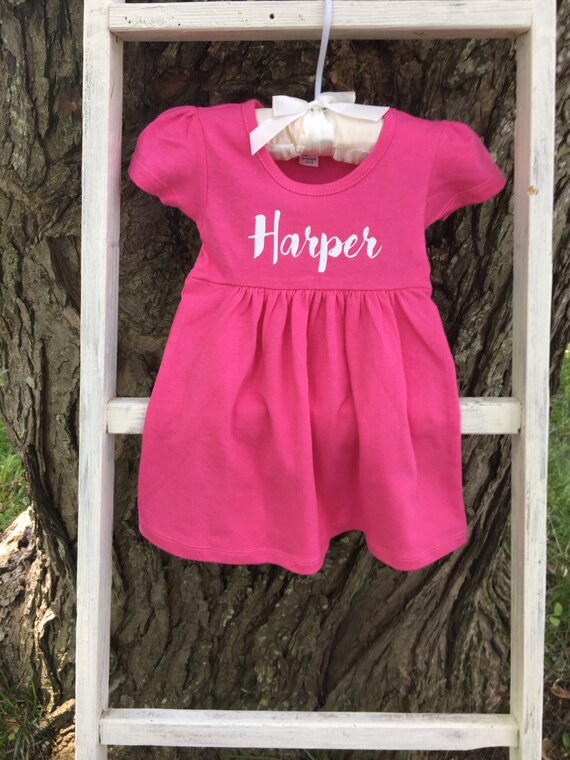 Personalized Baby Dress // Personalized Cotton Dress // White Etsy