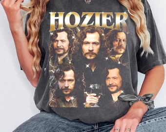 Camicia meme divertente Hozier, camicia vintage nera Sirius, regalo per fan Hozier, merchandising Hozier, regalo per fan HP, felpa con cappuccio t-shirt unisex HP Merch