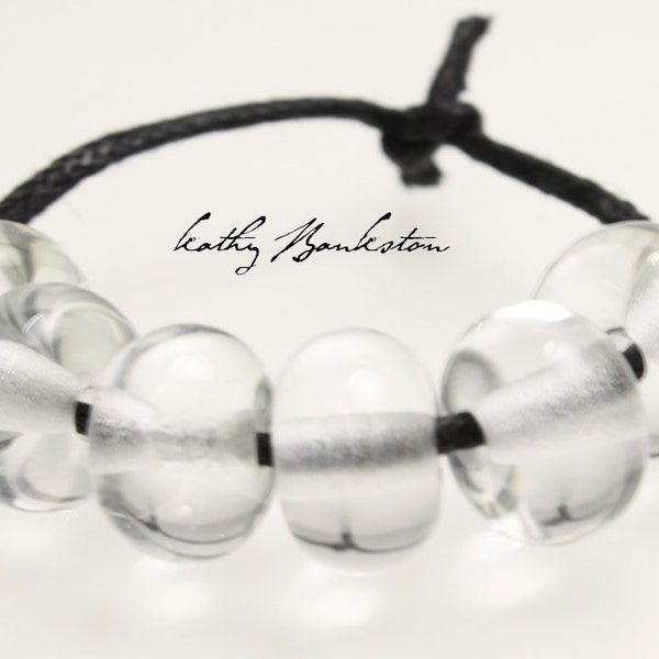 Clear Beads, Clear Glass Beads, Clear Lampwork Beads, Small Clear Beads, Clear Lampwork, Kathys Bead Shop, Translucent Beads