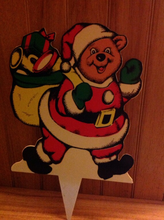 Vintage Yard Stakes Christmas Decor Outdoor Christmas Decor Etsy