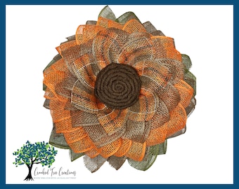 Fall Plaid Sunflower Wreath, Autumn Sunflower, memorial gift