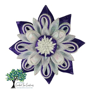 Winter Snowflake Wreath, Christmas Snow Decor