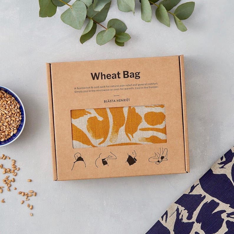 Linen Wheat Bag Hot and Cold Microwavable Oven Heat Wrap Etsy UK